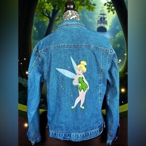 Disney Vintage Tinker Bell Denim Jacket. Size Large.